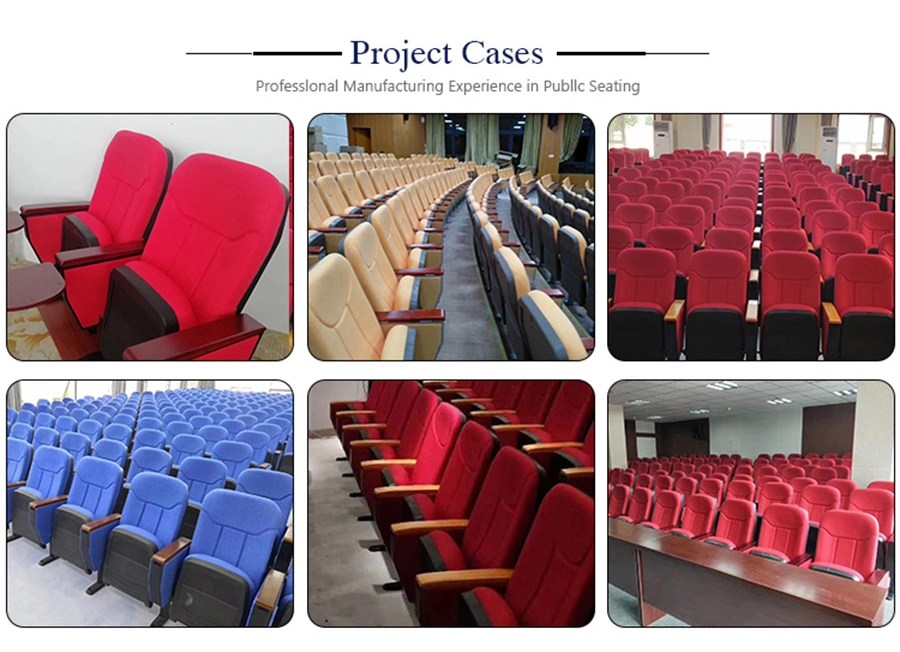 Modern Good Push Back Cinema Chairs Folding Theater Chairs for Conference Auditorium Seating