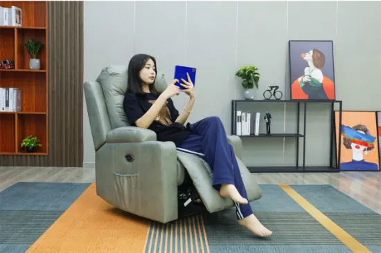 Jikeyuan Geek Sofa-Möbel, komplett aus Kopierleder, manueller Liegestuhl, mit Kühlbecherhalter